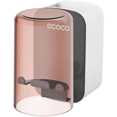 ECOCO 意可可簡約牙刷置物架 免打孔壁掛式漱口杯套裝 電動牙刷收納, 粉, 1個