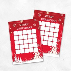 魚兒喜帖 賓果卡【聖誕快樂】3x3/5x5, 空白-5x5(25格), 20個