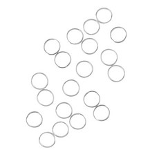 shangren 20Pcs 포켓 커넥터 키 체인 스테인레스 스틸 분할 키 링 체인 루프 걸쇠 매력 링크 및 기타 보석 연결에 적합, 실버