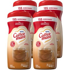 커피 라떼 액상 커피메이트 오리지널 파우더 크리머 11온스 (4개 묶음), 311.8g, 1