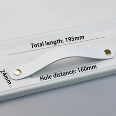 AOYIHOM 실버 가죽 신발 찬장 캐비닛은 현대 간단한 주방 핸들 드레싱 테이블 문 손잡이를 당깁니다, 08 160White-Silver