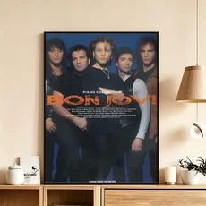 포스터 HD 아트 방수 접착식 벽 장식 가정 장식(거실 침실 바) 미적 감각의 록 밴드 B-Bon J-Jovi, 01 15X20cmNoframe, 15 White3