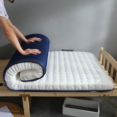 럭7 돌침대토퍼 토퍼 푹신한 돌침대 메모리폼 수면, 화이트 9cm