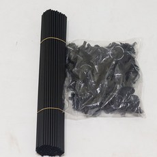 파리스 풍선 컬러 컵스틱 세트, 100개, 블랙