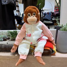 오랑우탄인형옷 고릴라 꾸미기 인형옷 브라운 원피스 원숭이 베어 오랑이 긴팔