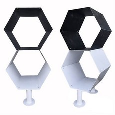 高腿全鐵造型櫃2顆組，多彩金屬蜂窩床頭櫃，現代簡約風格收納櫃, 白色(2顆組), 1個