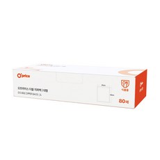 오프라이스 더블지퍼백 (식품용/이중지퍼/냉동냉장 가능), 1개, 80개입, 대(L)