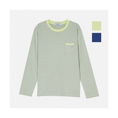 브랜드정품 뱅뱅 BANGBANG 여성 배색 포켓 스트라이프 긴팔티(CTM105) 355938