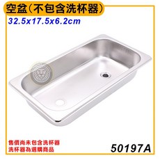 嚞 50197B 崁入式水槽 廚房洗滌多功能, 1個, 空盆(不含洗杯器), 不鏽鋼