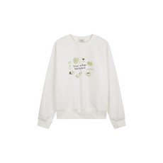 POLHAM 여성 더블니트 그래픽 맨투맨_PHG2TR2320