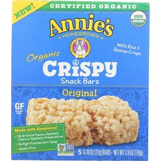 Annie's HOMEGROWN 脆米零食棒 原味 5條入, 1個, 110克