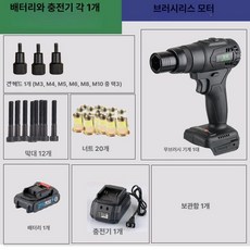 전동 팝너트건 리베터기 리벳기 팝너트공구 어댑터, 1개, 브러시리스 모터 + 1개 3개 12개 20개