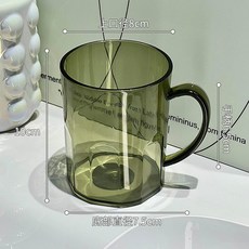 時尚漱口杯 居家刷牙杯 情侶洗漱杯 輕奢風格 酒店適用 簡約設計 耐用好清洗+墨綠色+401-500ml, 1個, 墨綠色:401-500ml