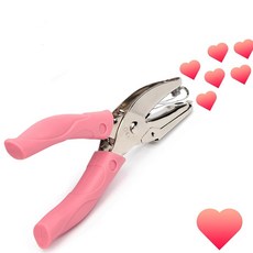 하트 모양의 핸드헬드 홀 종이 펀치 플레펫 스타 1/4인치 금속 싱글 태그 의류 티켓용 소프트 핸들링