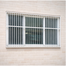 HGG테크 완조립배송 알루미늄 방범창 국산완제품 빌라 복도식 아파트 자가설치 주택 안전문 펜스 셀프, 1개, 화이트 세로형