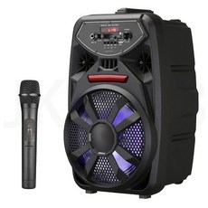 大聲公歡樂型無線麥克風多功能行動音箱/喇叭，單手持麥克風組，藍牙喇叭/行動KTV/廣場音響/教學擴音機，保固一年