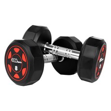 에코스포츠 고중량 12각 파워 덤벨 아령, 2개, 8kg