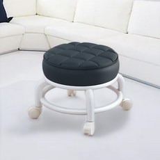 디그램 쿠션 앉은뱅이 낮은 바퀴의자, 블랙