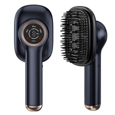 Bamifun 전동 두피 마사지기 고주파 진동 마사지빗 이중 광파 혈액순환 탈모 관리 두피 테라피 마사지기, 다크네이비