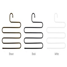 바지옷걸이 논슬립 공간활용 옷장정리 화이트, 화이트_S형 다용도 바지걸이 5단, 1개