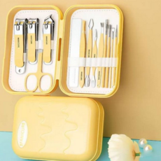 손톱 발톱 정리 스테인리스 니퍼 깎이 네일 케어 도구 관리 매니큐어 휴대용 13종 여행용 콤팩트 귀이개