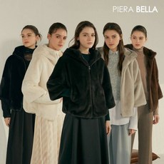 론칭가 59900원 피에라벨라 FAUX 밍크 하프 후드 자켓1024577 1140745