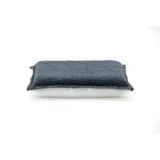 양면 자동차 내부 가죽 워시 패드 부드러운 흡수성 스크러빙 인테리어 스폰지 2 개, 02 Grey 1 Pc