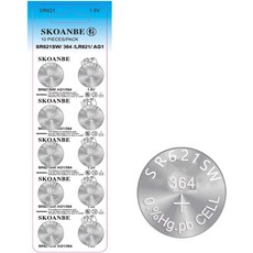 SKOANBE 10PCS LR621 AG1 SR621SW 364 LR60 164 1.5V Watch Battery, 1_10 Count (Pack of