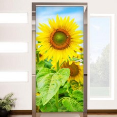 아트박스/꾸밈 tl418-풍수해바라기와꿀벌_현관문시트지, 본품
