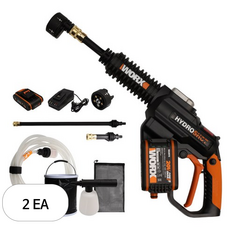 WORX 충전고압세척기 20V 2.5Ah 브러쉬리스 WG630E.7, 2세트
