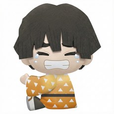 那間店 代理版 鬼滅之刃 超大玩偶 娃娃 抱緊的善逸 我妻善逸, 1個, 黃黑, 30cm