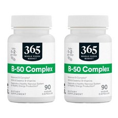 365 홀푸드마켓 비타민 B50 캡슐 90정, 2개