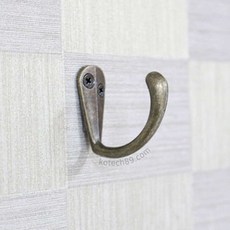 벽고정 빈티지 엔틱옷걸이 x 2개 3.5x3.7cm 벽행거 유럽풍 고정식 벽고정형