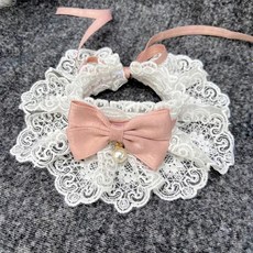 목걸이 실크 웨딩 고양이 강아지 리본 스카프 펜던트 애완 동물 활 새틴 새 선물, Color: 4. 03 / Size: C. L, 1개