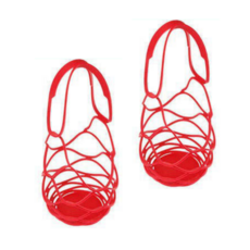 실리콘 와인 캐리어 가방 쇼핑백 파우치 세트, 레드, 2개