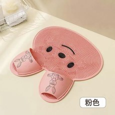 DFMEI 三色兔兔按摩腳墊浴室防滑墊子洗澡洗腳神器搓腳去死皮淋浴房地墊, 小號粉色:如圖, 1個