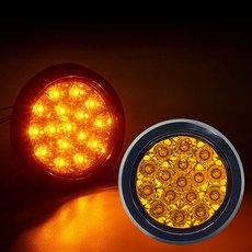 가민 데루등 후미등 LED 테일램프 브레이크등 덤프트럭 화물차 24V 후진등, 교체형 LED 엘로우, 1개
