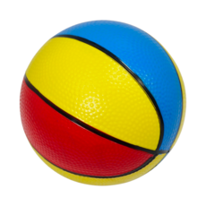 칼라 미니 농구 탱탱공 15cm 어린이 농구공 유아 탱탱볼 실내 농구 바운스볼, 옐로우+레드+블루, 1개