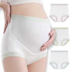 엄마가 편안한 순면 무압박 배받침 임산부속옷 임부팬티 노라인 심리스 빅사이즈 3종세트