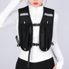 도하루 러닝 하네스 경량 조깅 베스트, 블랙, 1개