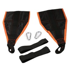 懸臂帶 腹肌訓練吊帶 單槓懸掛舉腿收腹, 1個, 懸臂帶橙色 送2帶子+2金屬扣