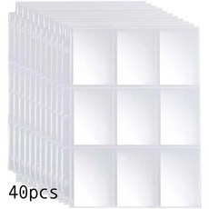 하이하바 3공 9포켓 단면 리필 속지 225 x 296 mm 투명 10개입, 40개, 1매입 40개, 1매입