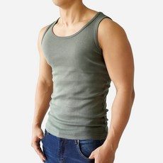 스타토리 남성용 고탄력 면스판 기본 나시