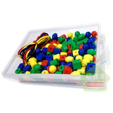 【幼教家】穿線小串珠.教學教具(學數數.認顏色.學習形狀), 1個