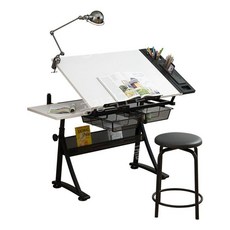 드로잉 테이블 보드 장난감 화판 이젤 매직보드 그리기 그림판, E. 정품 클래식 페인팅 테이블 1.0, 1개