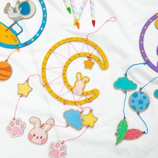 (애플북) 민화 모빌 만들기(밤과 꿈) 6종, 민화 모빌 만들기(밤과 꿈) - 달토끼, 1개