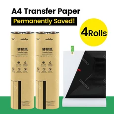 PeriPage A4 프린터용 열전사 PDF 용지 건조 장기간 보관 10년 연속 롤 접힌, 06 4-A4 Transfer Paper