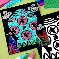 판매 포일 아트 고려 청자 카드 만들기