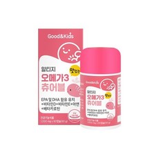내츄럴플러스 굿앤키즈 알티지 오메가3 츄어블 1000mg, 2개, 90정