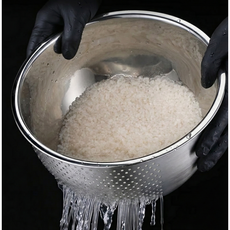 다용도 세척볼 물빠짐바구니 연마제 2회 제거 작업함, 실버, 1개